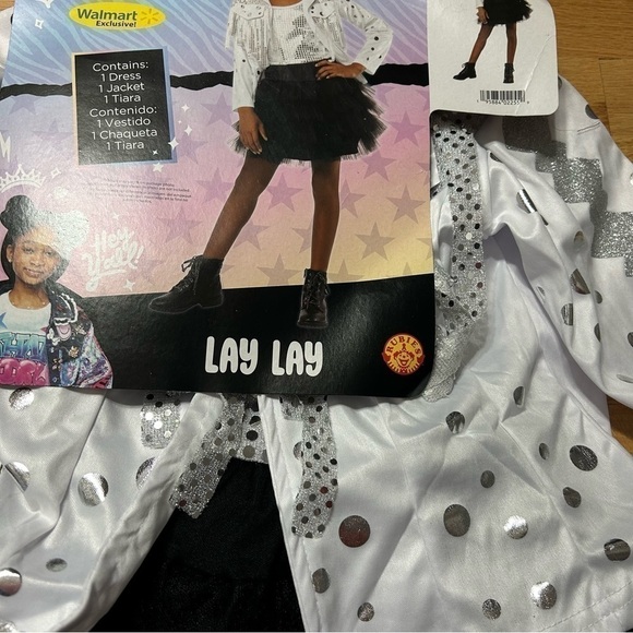 That Girl Lay Lay Costume Nickelodeon NEW Small Dress Jacket Black Silver Kids - Picture 3 of 7